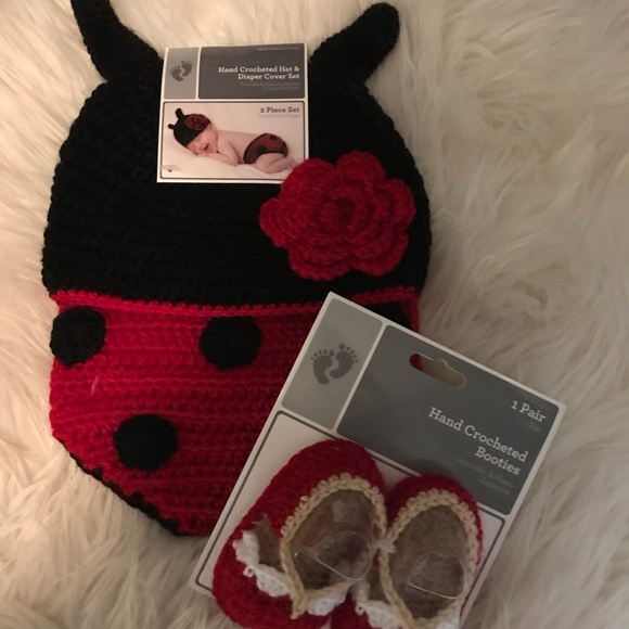 Other - Newborn Ladybug Photoshoot outfit and booties